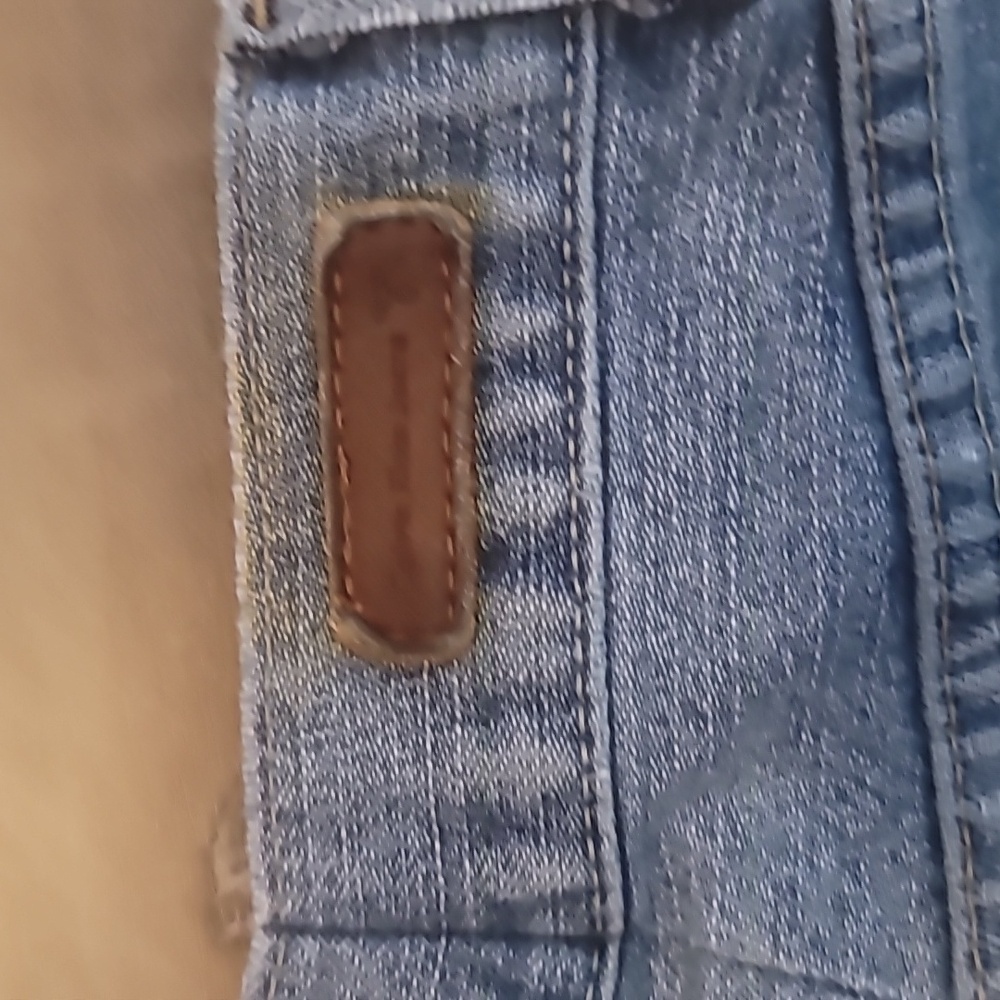 Calvin Klein Capri blue jeans size 12 distressed 5 pocket denim customized - Picture 9 of 11